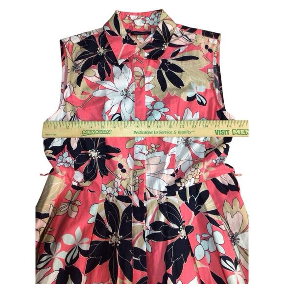 Tommy Hilfiger Dress Size 8 Womens Floral Fit & Flare Button Front - Picture 7 of 8